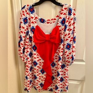 CB Red and Blue Geometric Dress
